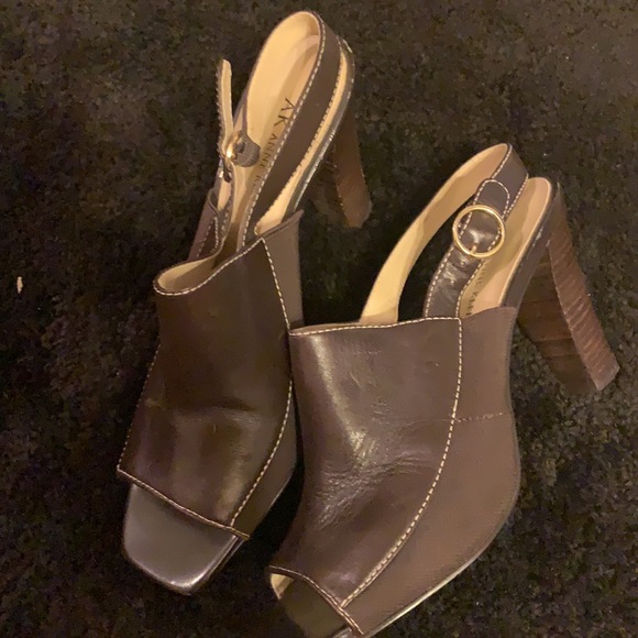 Anne Klein open toe sling back pumps - Picture 3 of 4